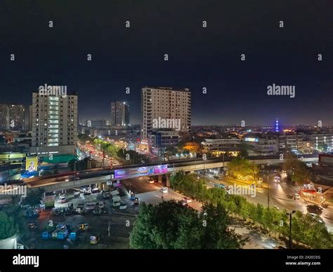 Beautiful Aerial View Of Karachi City Sunset Time Karachi Buildings