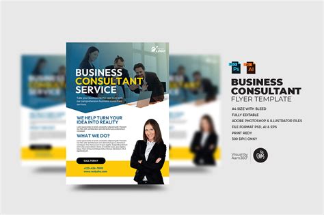 Business Consultant Flyer Template Graphic By Aam360 · Creative Fabrica