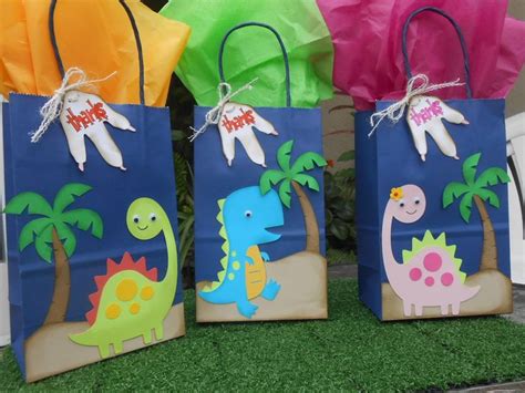 Dinosaurs Themed Party Favors Bags Set Of 12jurassic And Dinosaurs