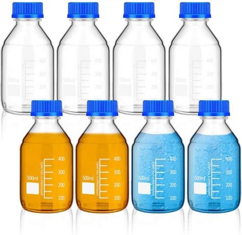 Pcs Round Media Storage Bottles With Gl Screw Cap Borosilicate