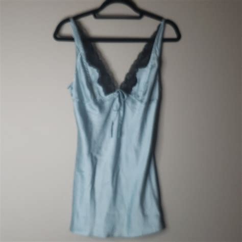 Vintage Intimates Sleepwear Vintage Victorias Secret Silk Nightgown Lingerie With Black