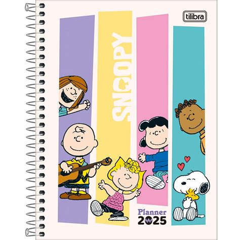 Planner Espiral 17 7 X 24 Cm Snoopy 2025 Sortido