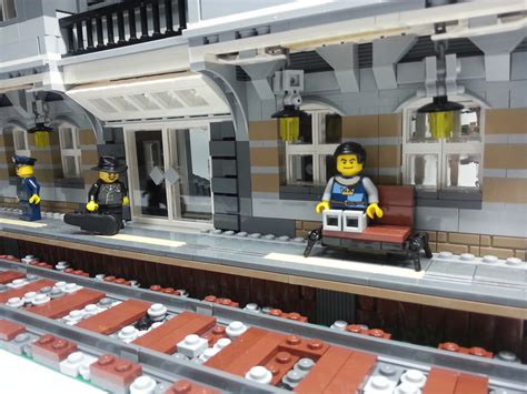 LEGO train station - Modular style - All About The Bricks