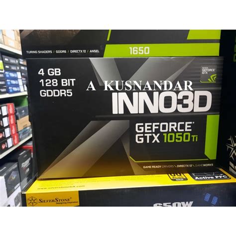 Jual Vga Inno3d Geforce Gtx 1050 Ti 4gb Gddr5 Dualfan Gtx1050ti Shopee Indonesia