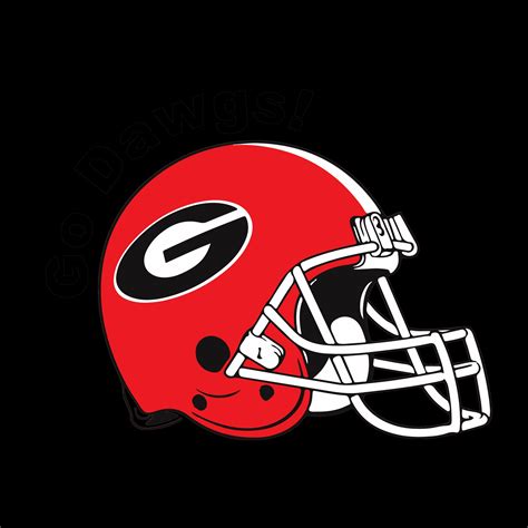 UGA Football Helmet Digital Download PNG, Georgia Football PNG, Red ...