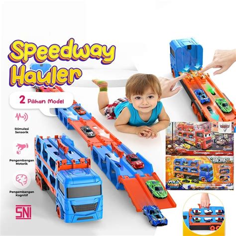 Jual PREMIUM TOYS SNI Mainan Anak Mobil Truk Container Trek Hot Wheel Hotwheel Track Truck