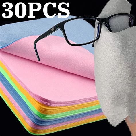 10 30pcs Cleaner Clean Glasses Lens Cloth Wipes For Sunglasses Microfiber Eyeglass Cleaning