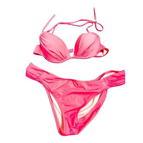 Victoria S Secret Swim Victorias Secret The Tease Halter Bikini Top Pink B Set With Xl