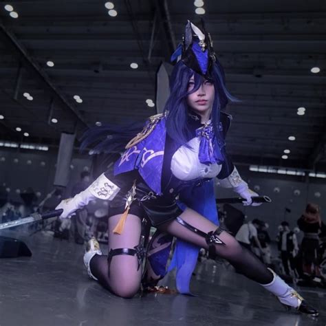 Genshin Impact Cosplay Clorinde Costume Anime Game Cosplay Outfit Two