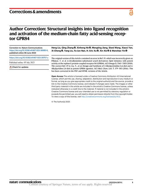 PDF Author Correction Structural Insights Into Ligand Recognition