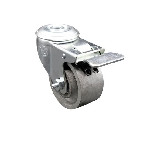 Service Caster Inch Semi Steel Wheel Bolt Hole Caster With Total Lock