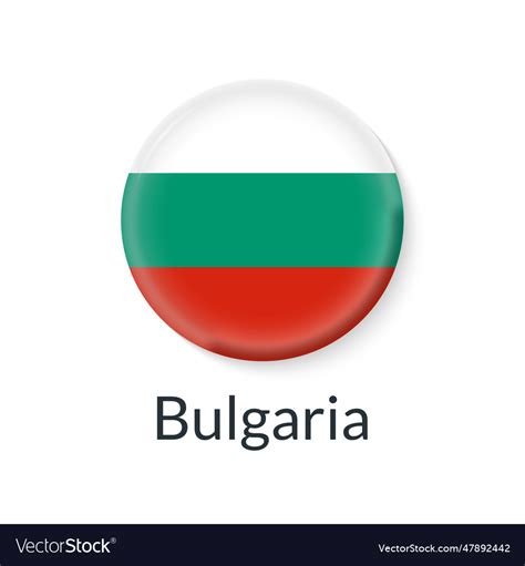 bulgaria flag  icon circle badge  button vector image