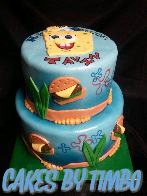 Spongebob And Krabby Patties Decorated Cake By Timbo Cakesdecor