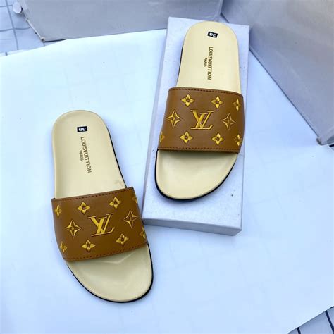 Mua Video thật Dép nam quai ngang thêu logo LV đế cao su CỰC HOT Dép nam đẹp mang êm