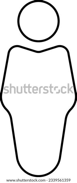 Line Man Icon Standing Upright Stock Vector Royalty Free