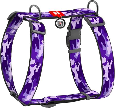 Шлея для собак анатомічна H-подібна WAUDOG Nylon з QR-паспортом ...