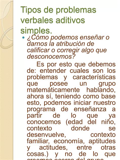 Problemas Aditivos Verbales Simples Aceves Pdf