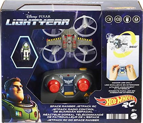 Hot Wheels Rc Space Ranger Jetpack Buzz Lightyear Figure Remote Control Flying Ship From