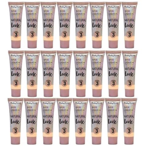 Box 24 Un Base Para Maquiagem Ruby Rose Natural Look Nude 3 MercadoLibre