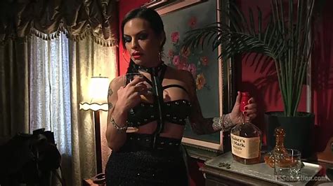 Transsexual Mistress TS Foxxy Fucks Anal Hole Of One Submissive Dude