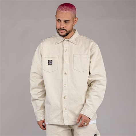 Camisa Grimey Snow Fox Canvas White Fall 22