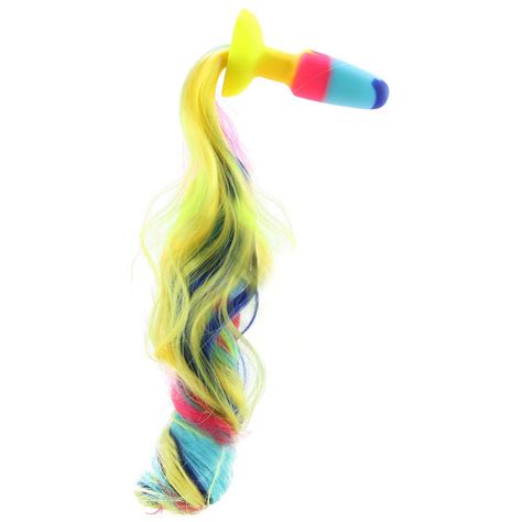 Rainbow Unicorn Tail Anal Plug Isis Essentials Exotica