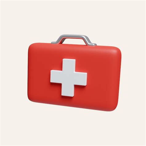 Premium Psd 3d First Aid Kit Icon Isolated On White Background 3d