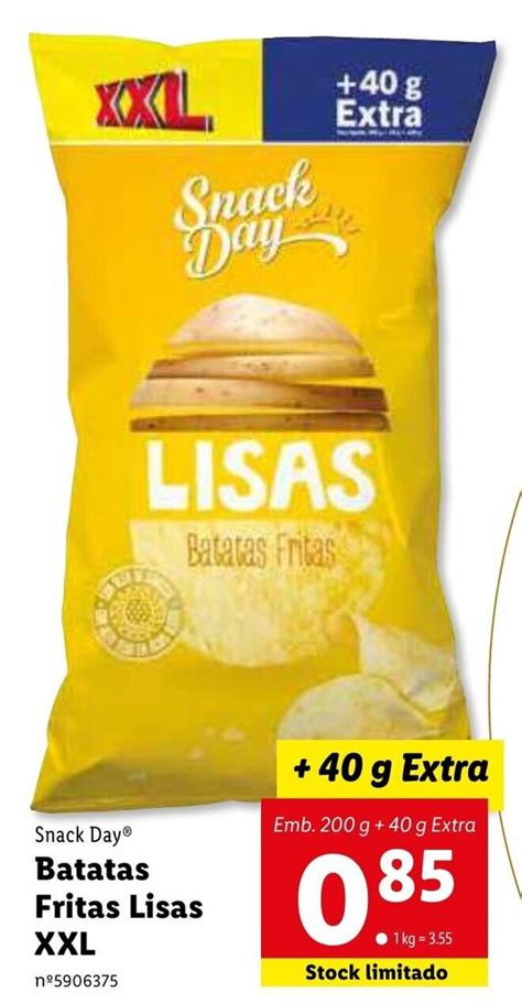 Promo O Snack Day Batatas Fritas Lisas Xxl G G Em Lidl