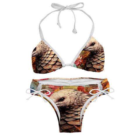 Pangolin Detachable Sponge Adjustable Strap Bikini Set Two Pack Versatile Swimwear For All