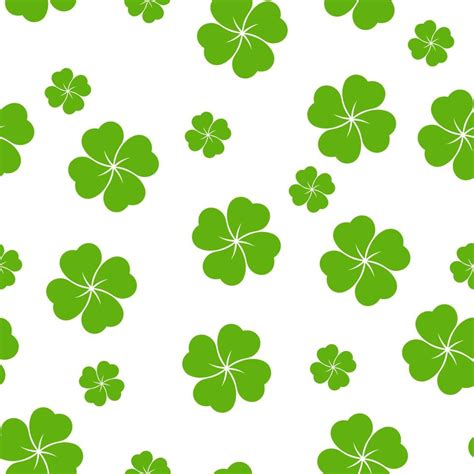 Four Leaf Clover Seamless Pattern 15021441 Vector Art At Vecteezy