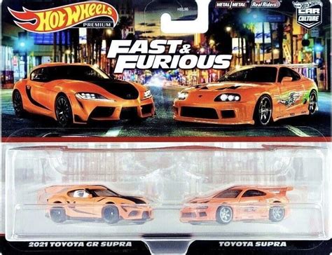 Hot Wheels Premium Car Culture Fast And Furious Toyota GR Supra Y Toyota Supra Paquete
