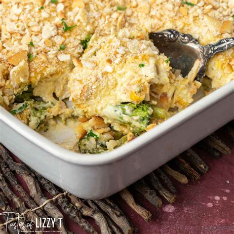 Creamy Chicken Divan Casserole With Broccoli Tastes Of Lizzy T