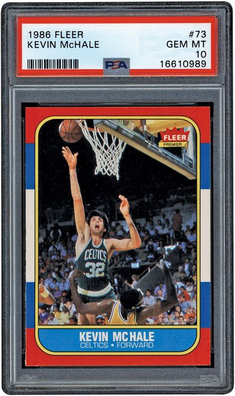 1986 Fleer 73 Kevin McHale PSA GEM MINT 10 The 86 Fleer PSA 10 Set