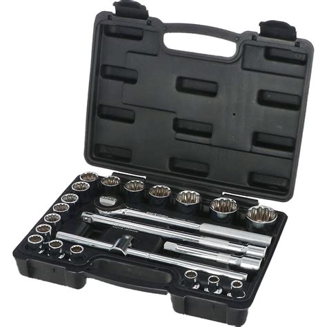 Набор торцевых головок BRENAR 22шт, 1/2", 12-гранные, 8-32мм BRKNAS022 ...