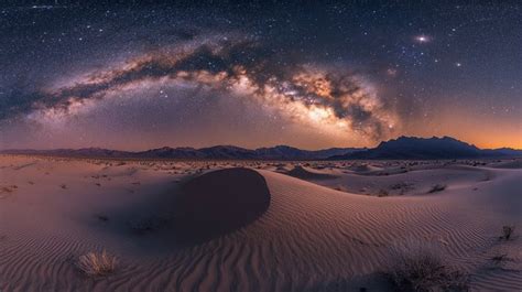 starry night desert wallpaper