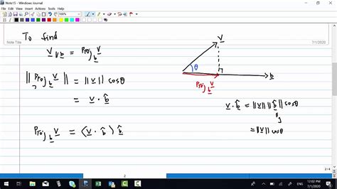 Theory Of Orthogonal Projection Of Vectors Youtube