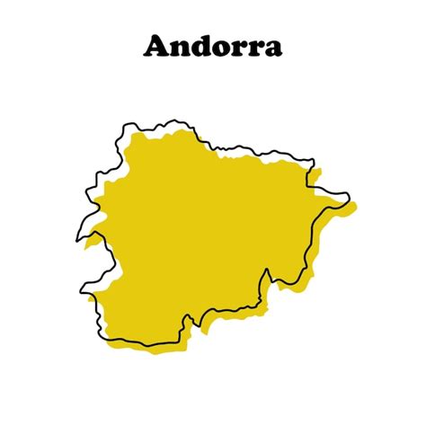 Premium Vector Stylized Simple Red Outline Map Of Andorra