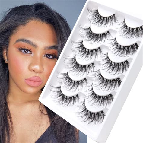 Amorus 100 Human Hair False Eyelashes Wsp Black 6