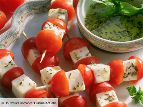 Brochettes de tomates et mozzarella facile et rapide découvrez les