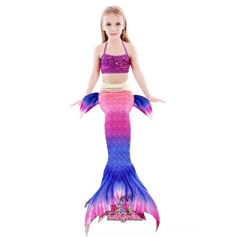 Meerjungfrau Kost M M Dchen Bikini Badeanzug Kinderkost M St Ck Set Topkostueme
