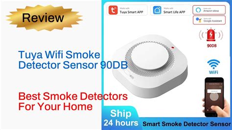 Review Tuya Wifi Smoke Detector Sensor 90DB Sound Alarm Smokehouse