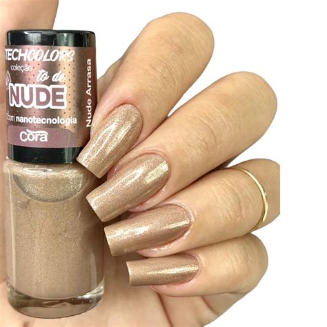 Esmalte Cora TechColors Tô de Nude Perolado Arrasa ml Unhas como Perolas Shopee Brasil