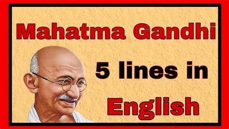 Lines On Mahatma Gandhi In English Mahatma Gandhi Par Lines