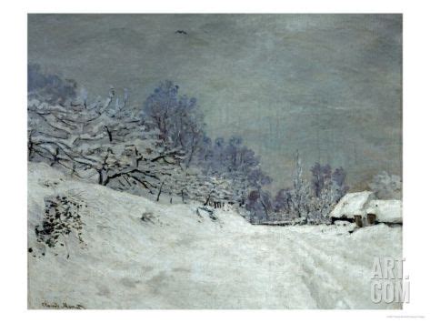 Landscape Around Honfleur Snow Circa Giclee Print Claude