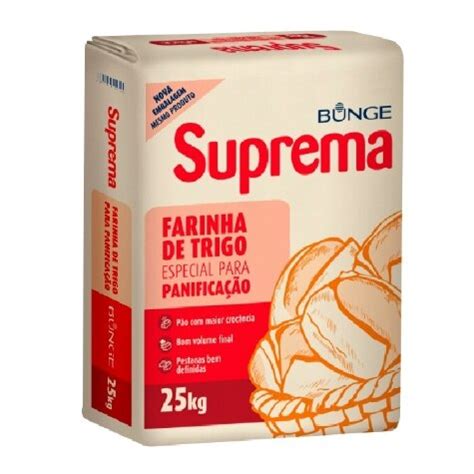 Farinha De Trigo Especial Para Pão - FARINHA DE TRIGO ESPECIAL PARA PANIFICAÇÃO PAPEL SUPREMA 25KG