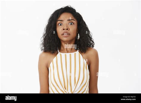 Oops Smell Problems Portrait Of Stunned Anxious Good Looking African