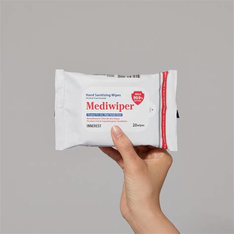 Mediwiper Alcohol Free Hand Sanitizer Wipes 20ct Travel Size Innerest
