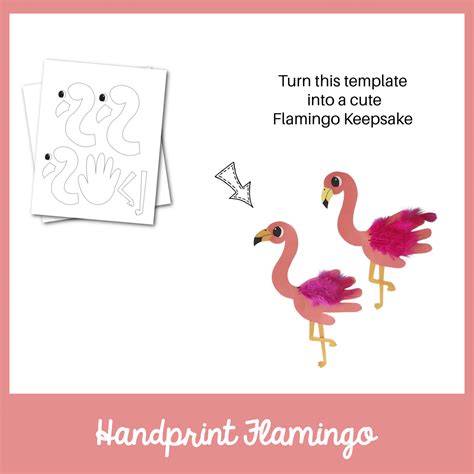 Handprint Flamingo Handprint Craft Template Micheletripple