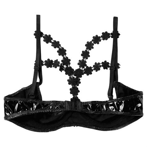 Women Lingerie See Through Lace Bra Bustier Bralette Wet Look Crop Top Underwear Ebay