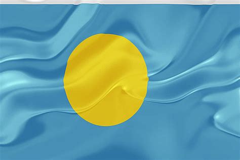 Palau Flag Waving Palau Flag With Pole Palau Flag Waving Transparent